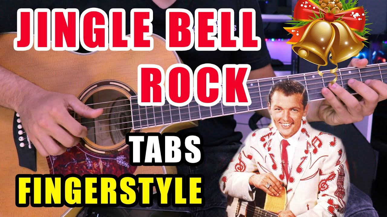TUTORIAL Jingle Bell Rock FINGERSTYLE Guitarra (TABLATURA) FÁCIL 🎸Bobby Helms