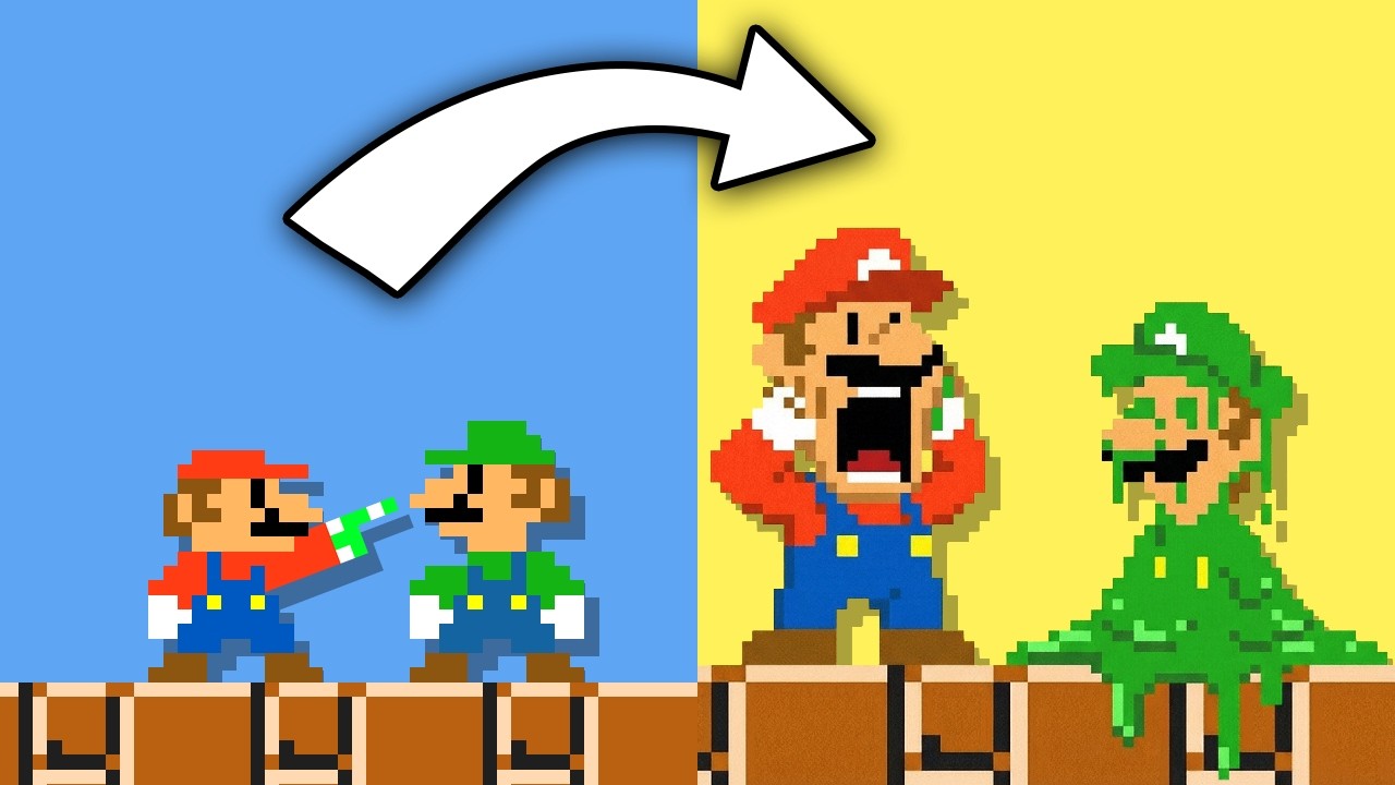 Mario but everything YOU touch turns to Slime! - BTG Reacts to funny Mario videos!