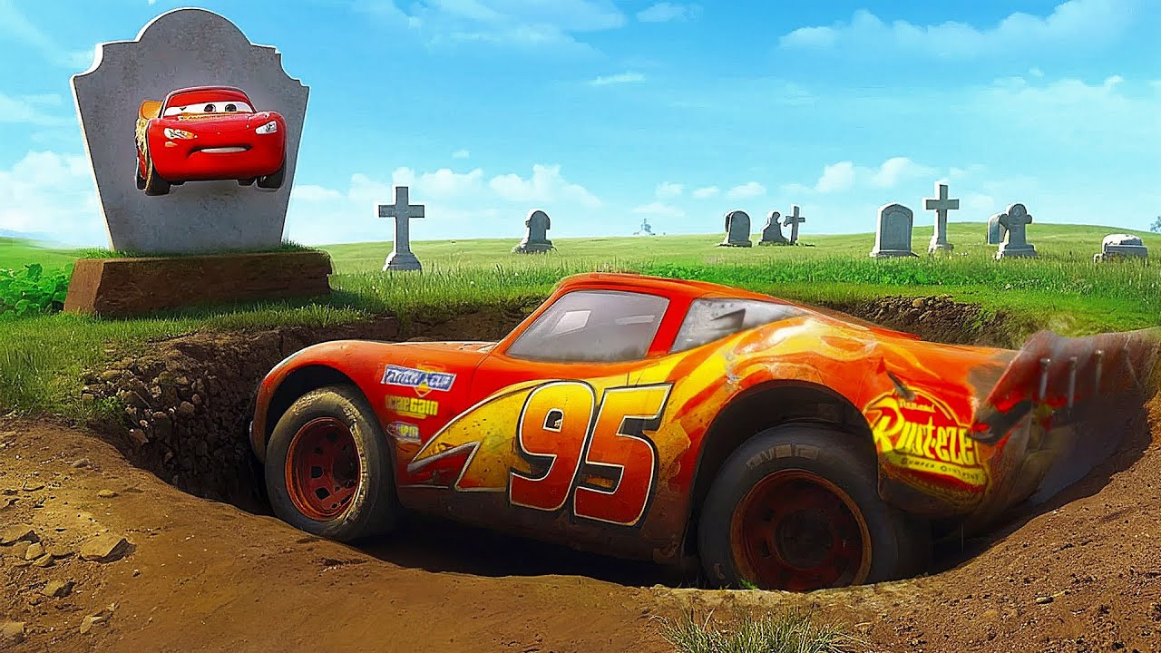 Молния Маккуин падает в яму! Злой план профессора Зи | Pixar Cars
