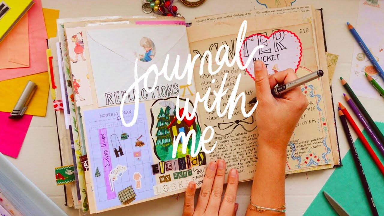junk journal with me 🪵✿ winter reflections and prompts