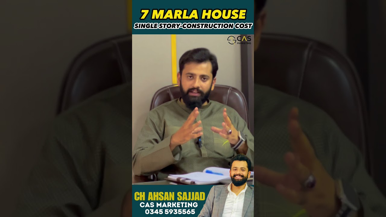 7 Marla House Single Storey Construction Cost in 2023