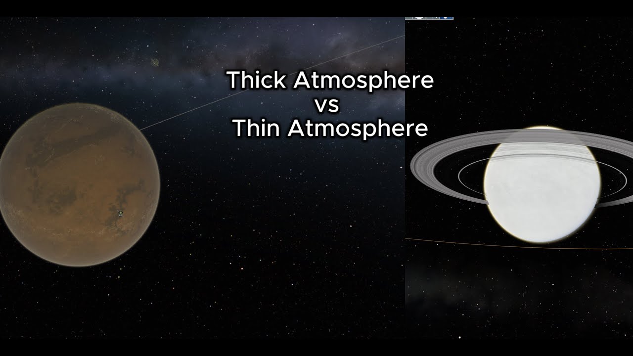 Flying in a thick atmosphere vs. flying in a thin atmosphere KSP/KSS2