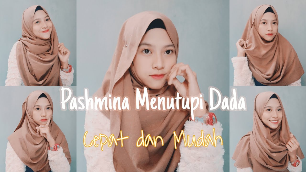 TUTORIAL HIJAB PASHMINA MENUTUPI DADA || Fauziah Septiani •