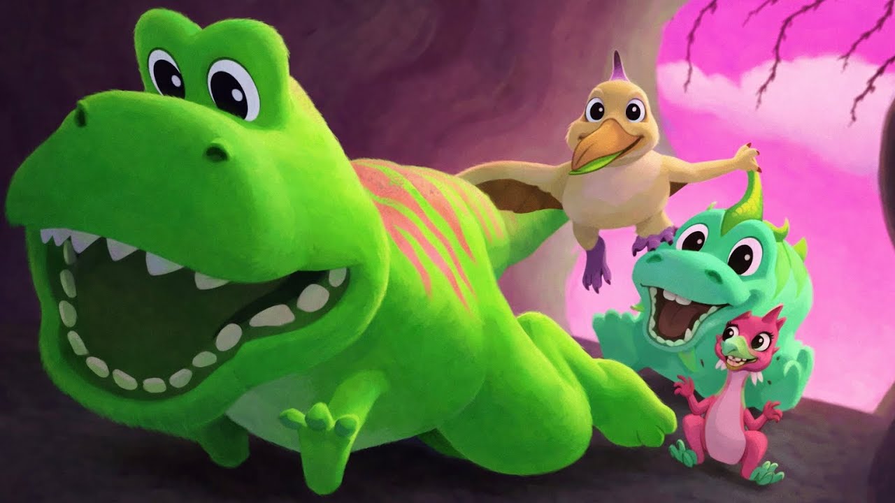 PINKFONG THE DINO MONSTER IN THE DARK FUNNY REMIX | SPONSORED BY KLASKYCSUPO