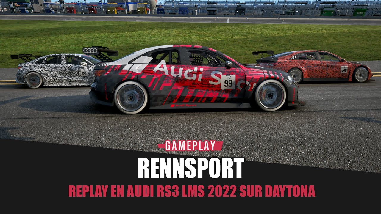 Rennsport - Replay en Audi RS3 LMS 2022 sur Daytona International Speedway