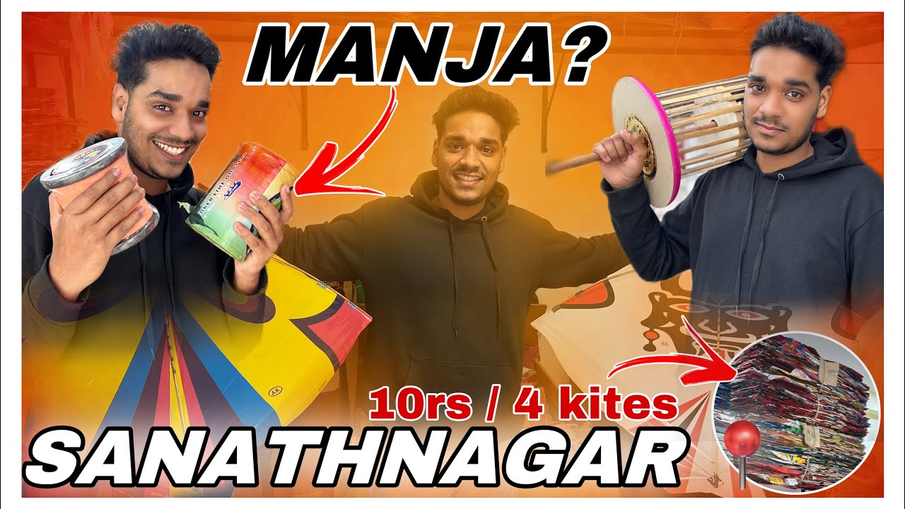 SANATHNAGAR WHOLESALE KITE SHOP 2025 | Starting From 2.5rs | HYDERABAD | MONO GOLD MANJA ?
