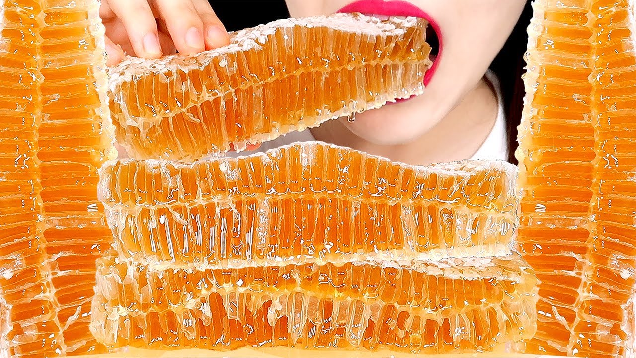 ASMR FROZEN HONEYCOMB 얼린 벌집꿀 먹방 咀嚼音 ハニカム ハチの巣 EATING SOUNDS MUKBANG ZOEY ASMR