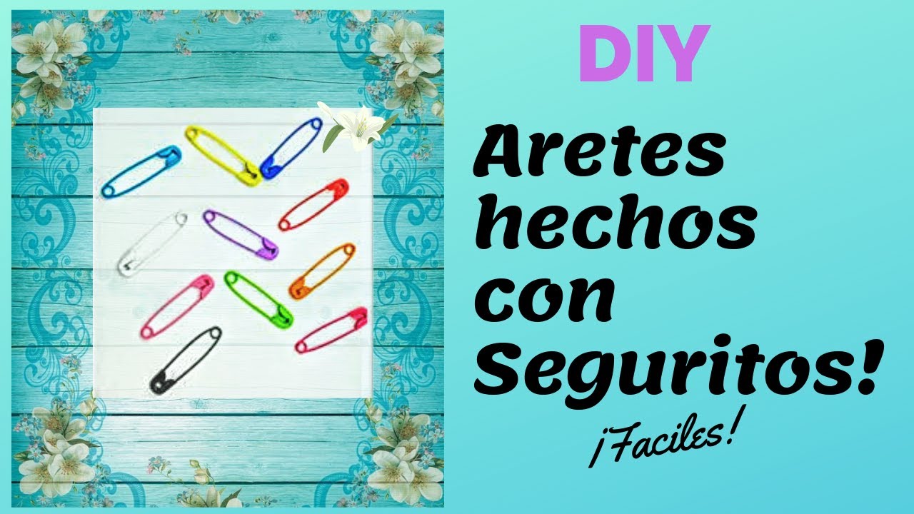 Aretes hechos con seguritos Nodrizas.// aretes con imperdibles