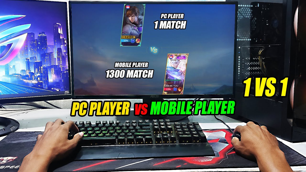 PC player vs Mobile player🎬🔥 1vs1 Gusion...