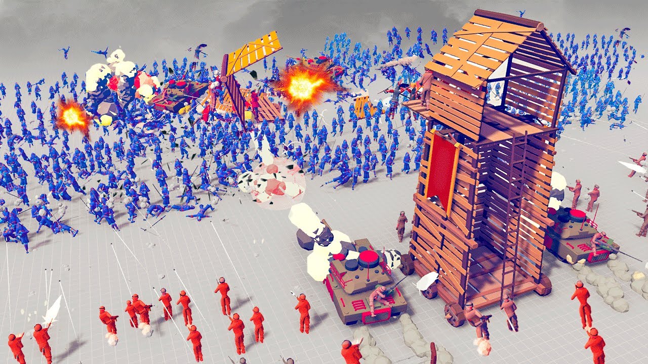 MILITARY ARMY 🪖 vs ⚔️ 200 MELEE ARMY — TABS 🔥