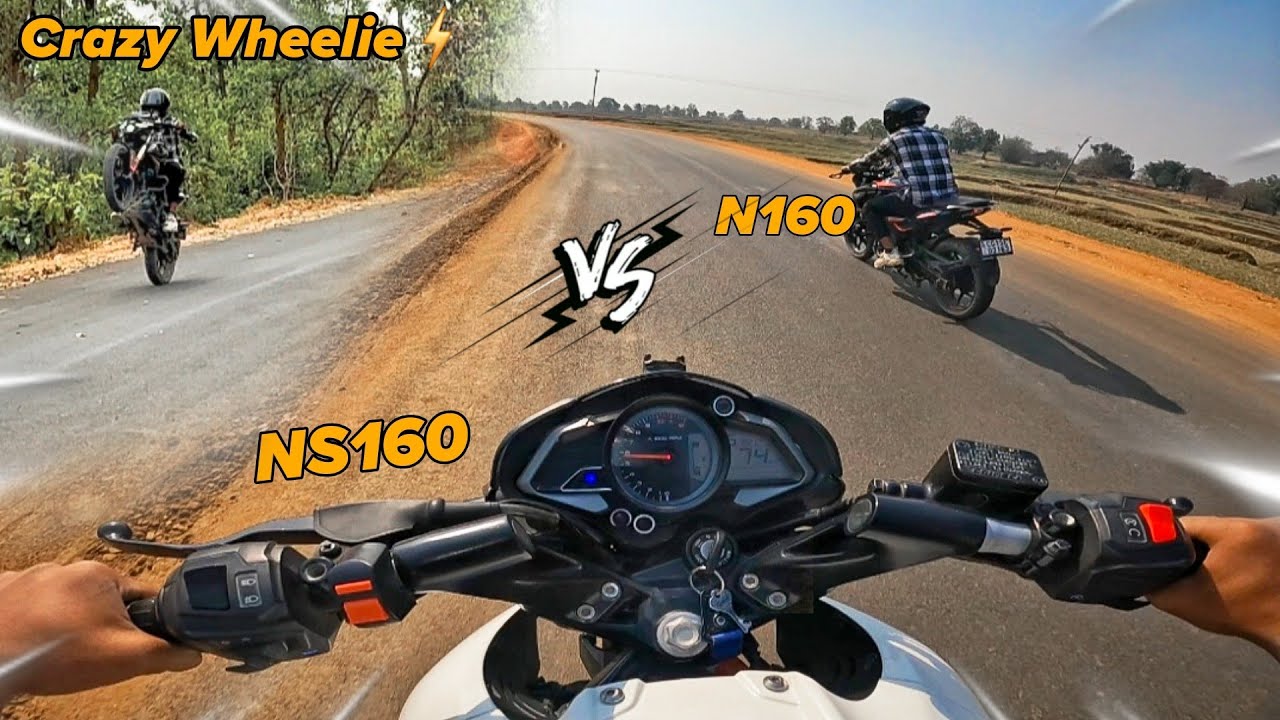 Morning Rush With NS160 VS N160 // Wheelie Pe Wheelie 🔥// NS160 vs N160 Drag Race ⚡️