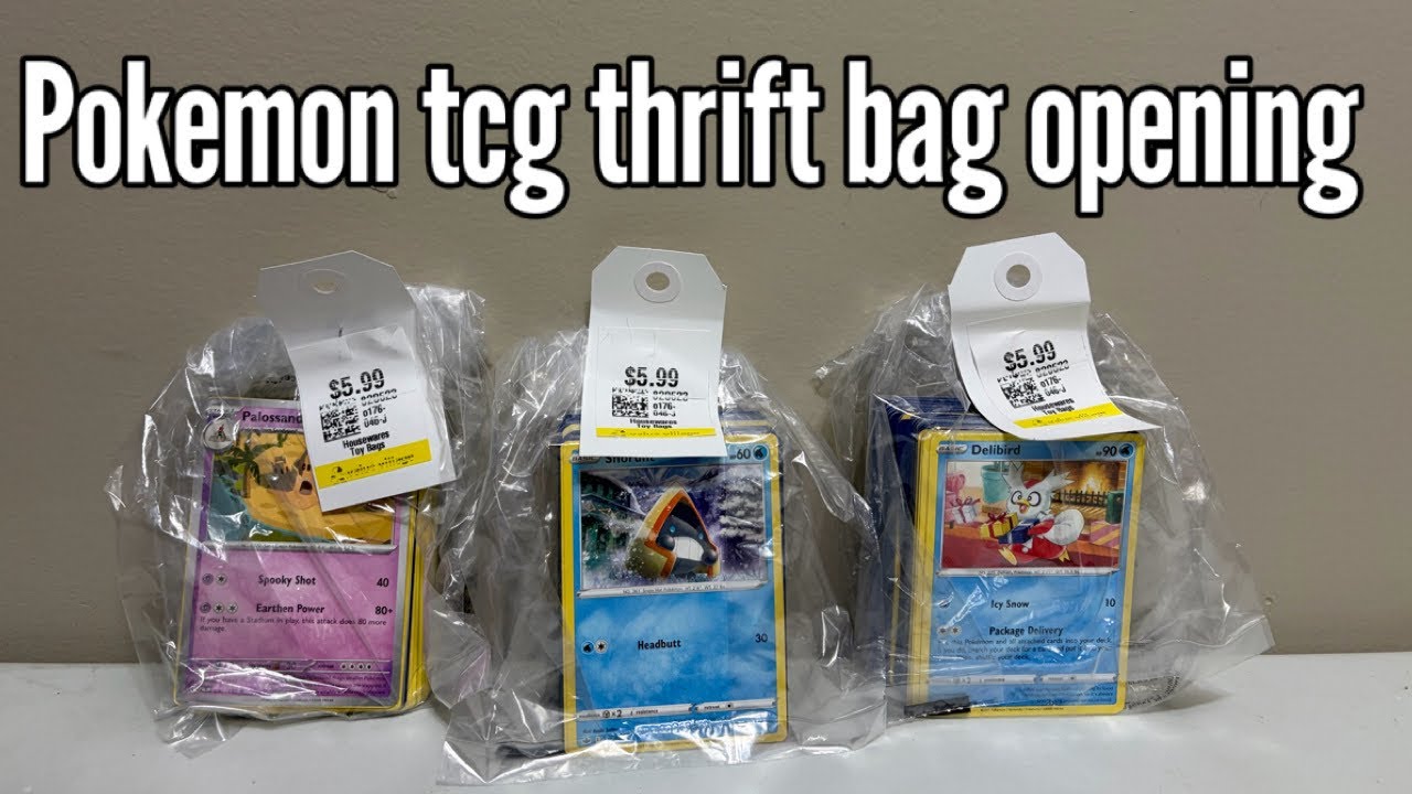Let’s open 3 pokemon tcg surprise thrift packs