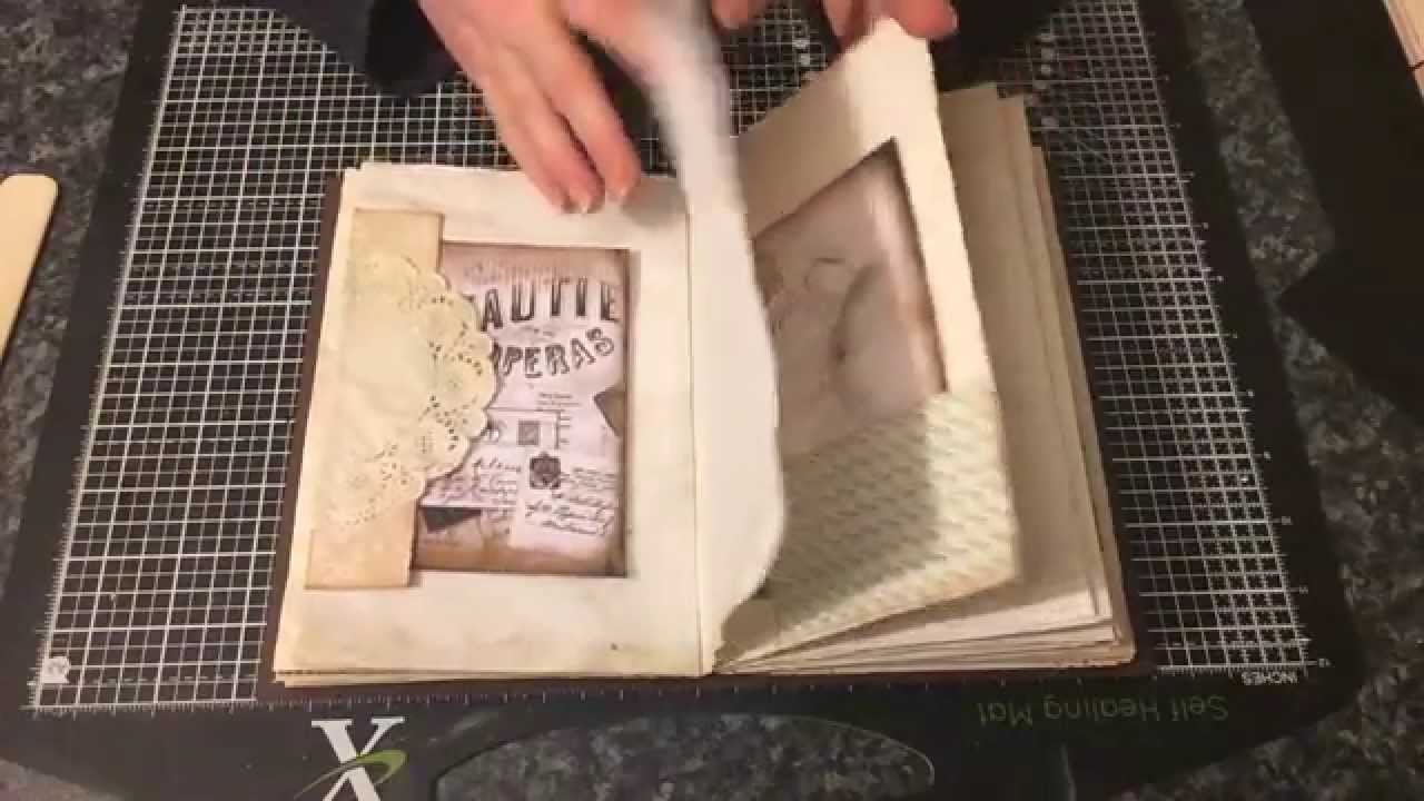 Vintage junk journal Tea dyed papers