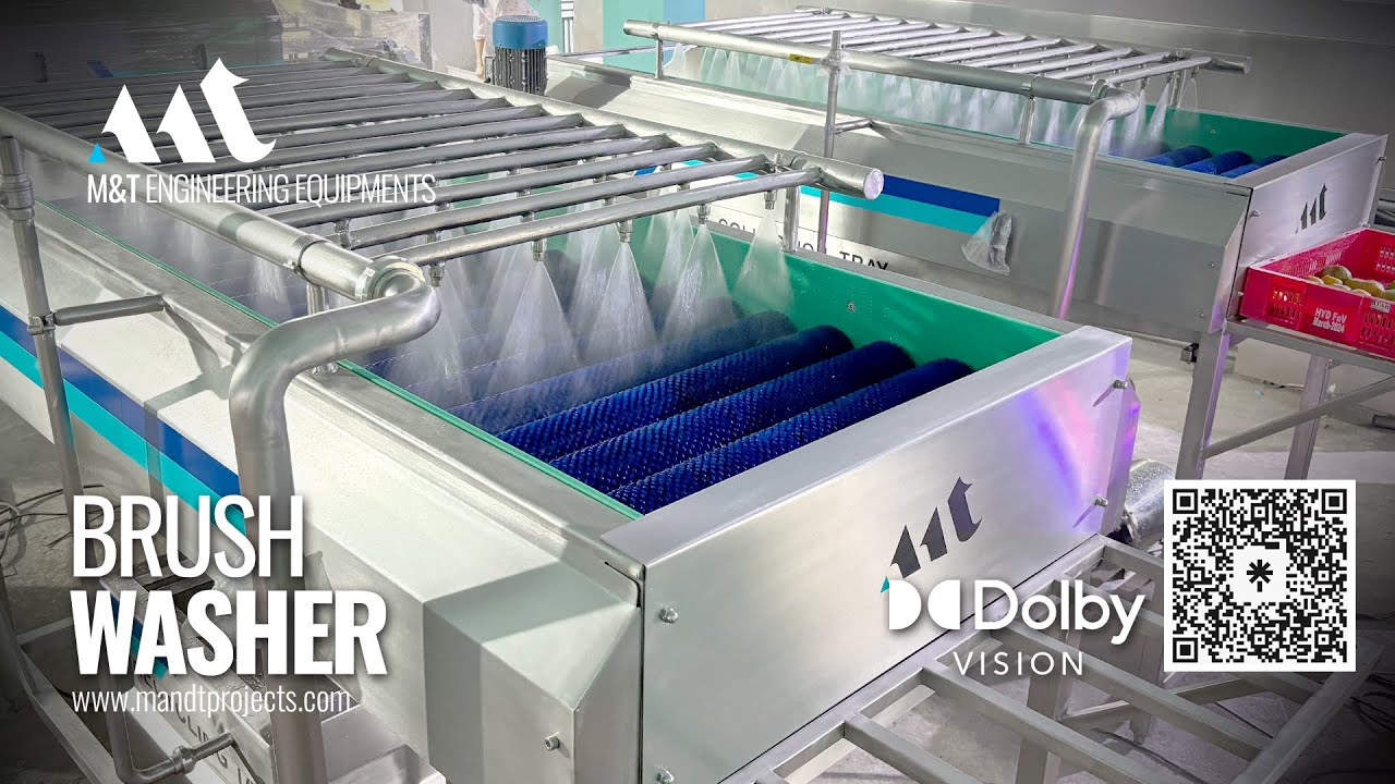 Orange Brush Washer, Orange Washing Line, Fruit Processing Line, Apple Washer, Fruit Washer