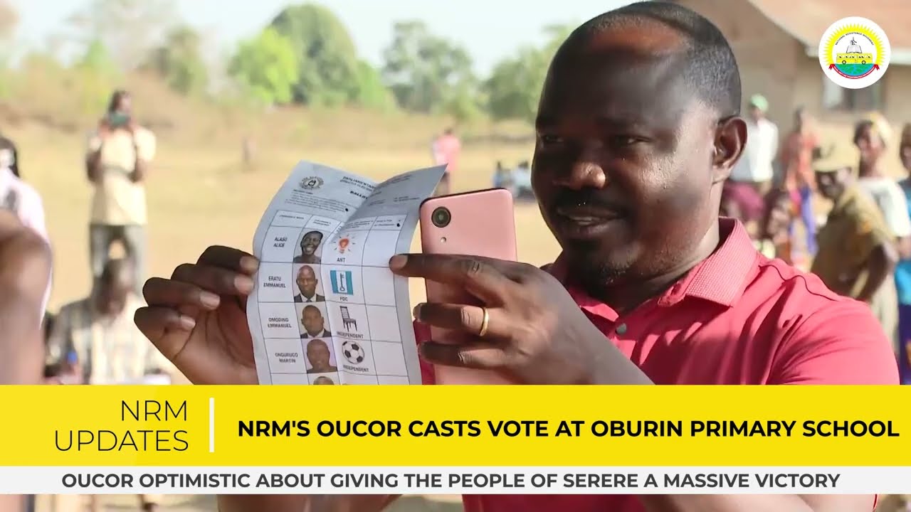 NRM's Philip Oucor casts vote in the Serere County By-election