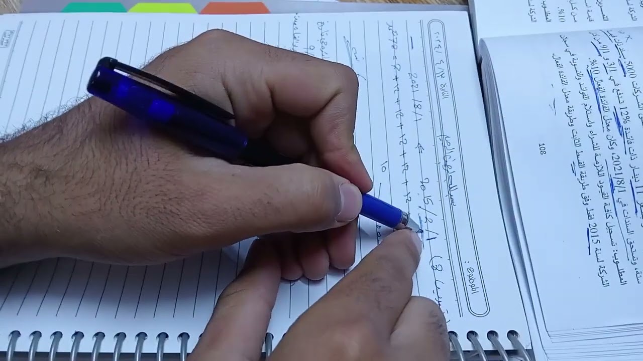 حل تمرين الثامن من الفصل السابع الاستثمارات في السندات محاسبة متوسطه مرحلة ثانيه