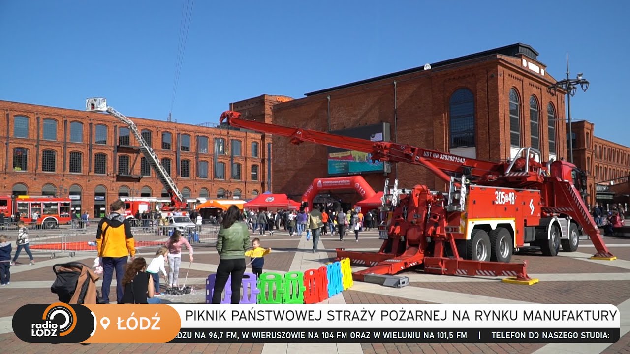 Piknik Państwowej Straży Pożarnej na rynku Manufaktury