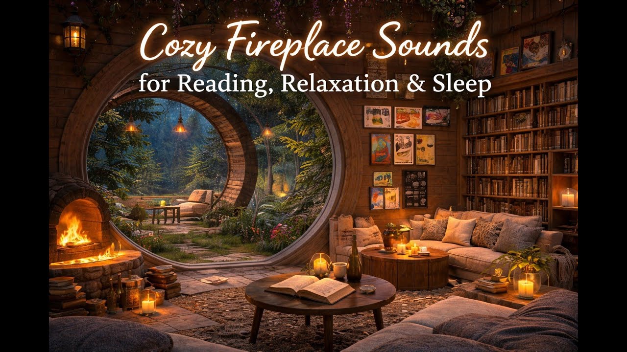 Cozy Fireplace Sounds for Reading, Relaxation & Sleep