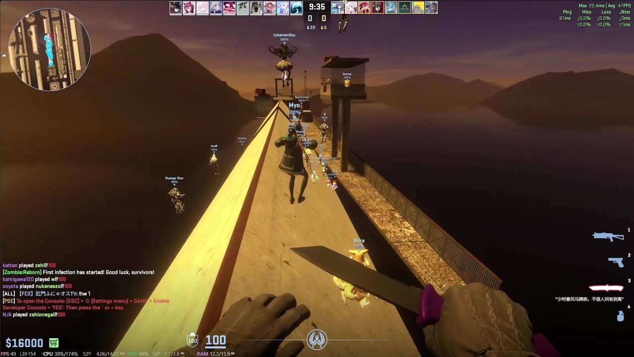 CS2 - Zombie Escape - ze_surf_happy on POSSESSION Server
