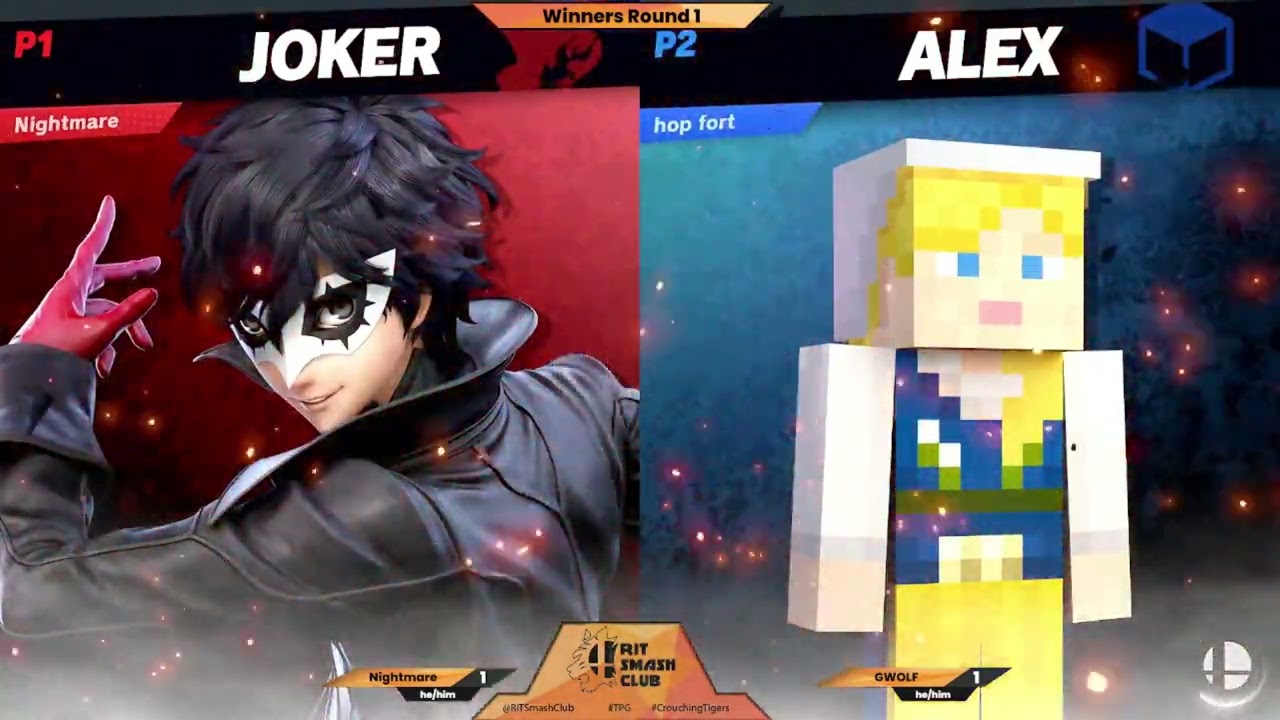 GWOLF (Mii Swordfighter/Steve) vs Nightmare (Joker) | Winners Round 1 | The Prowling Grounds 93