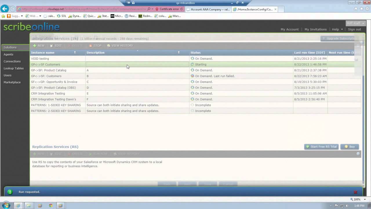 Integration for Microsoft Dynamics(TM) GP and Microsoft Dynamics CRM/ Salesforce (R)