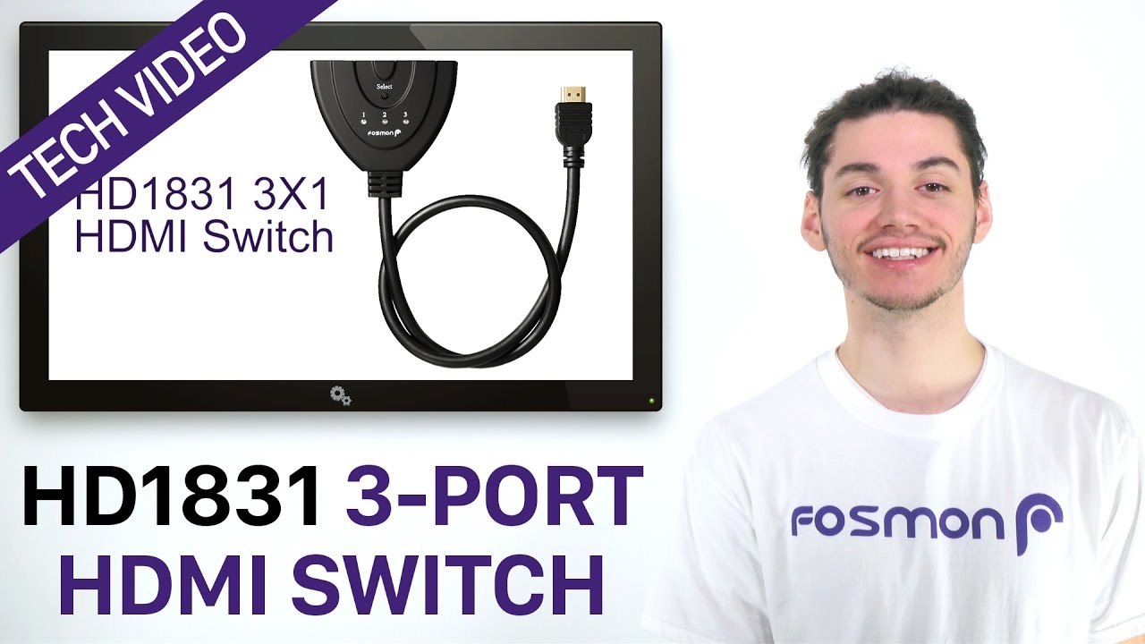 Fosmon HD1831 3-Port HDMI Switch Tech Video