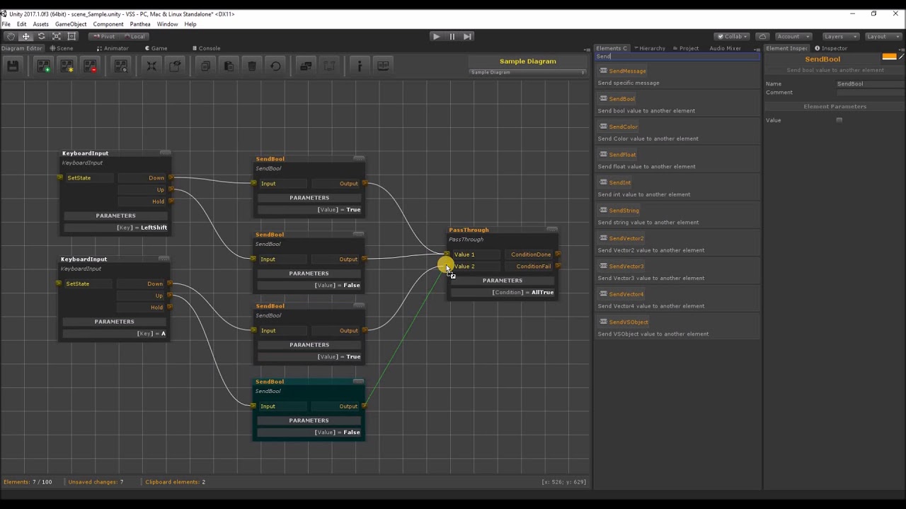 Panthea VS (visual scripting tool for Unity3D) Lesson 4: Input