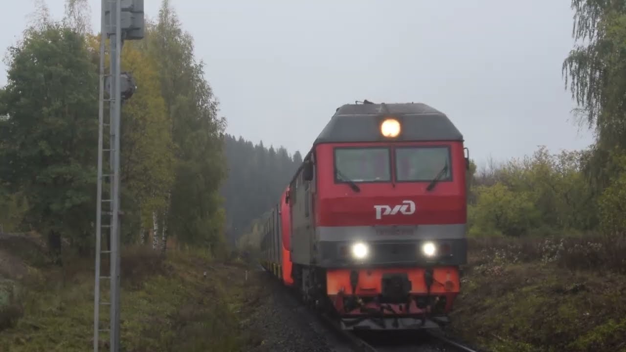 Тепло-Ласточка | Тепловоз ТЭП70БС-182 с электропоездом ЭС2ГП-009 