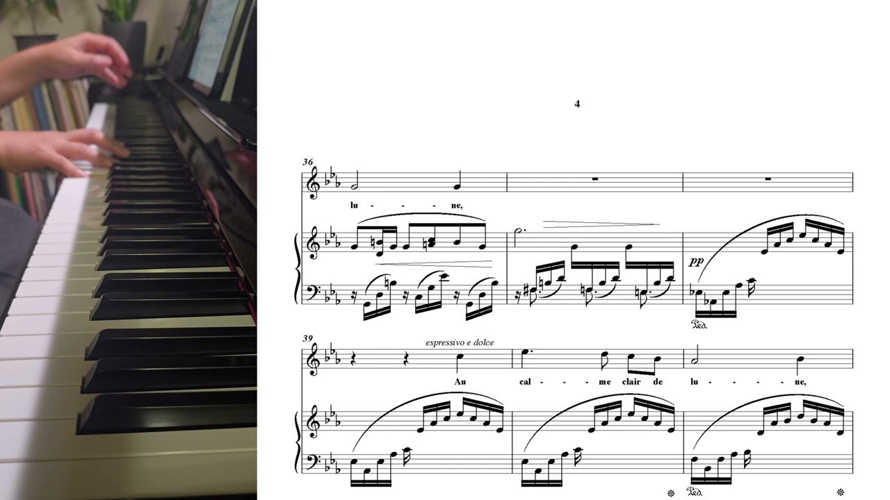 Clair de lune - Gabriel Fauré (Piano Accompaniment) key of C Minor