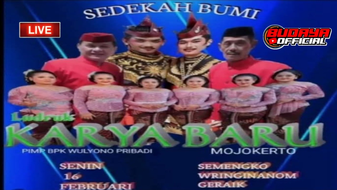 🛑Live Ludruk KARYA BARU Semengko Wringinanom Gresik