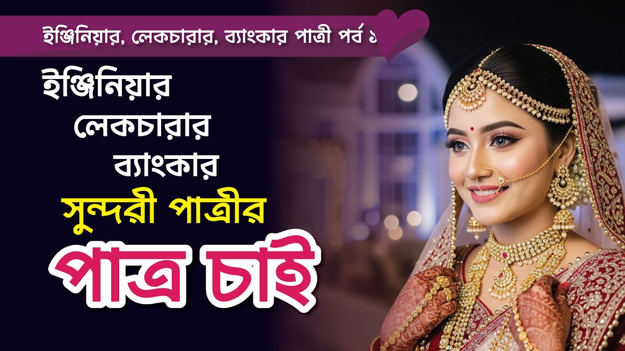 লেকচারার, ব্যাংকার ও ৫ সুন্দরী ইঞ্জিনিয়ার পাত্রীর পাত্র চাই | বিবাহ বন্ধন