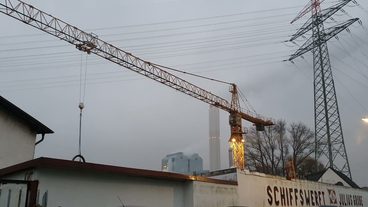 Turmdrehkran (Hofkran Schiffswerft) Liebherr 120 HC 🏗 #turmdrehkran
