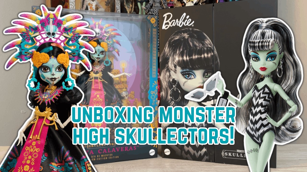 Unboxing Monster High Skullector Dolls! (Barbie x Frankie and Dia de Muertos Skelita)