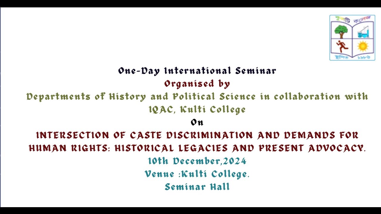 CASTE DISCRIMINATION & DEMANDS FOR HUMAN RIGHTS: HISTORICAL LEGACIES & PRESENT ADVOCACY