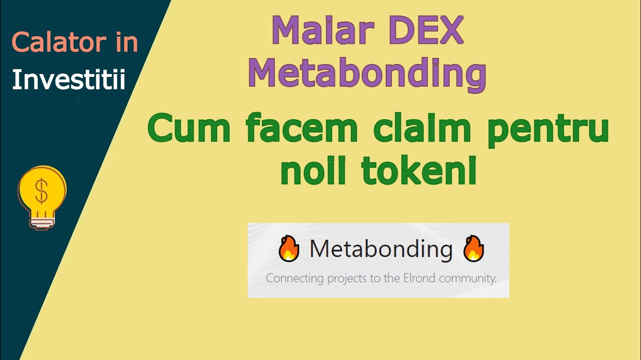 Maiar DEX Metabonding - Cum facem claim pentru noii tokeni