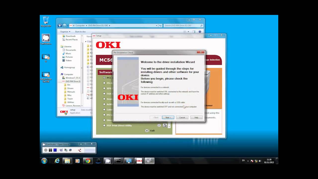 OKI MFP   How to install Printer & Scanner via Network