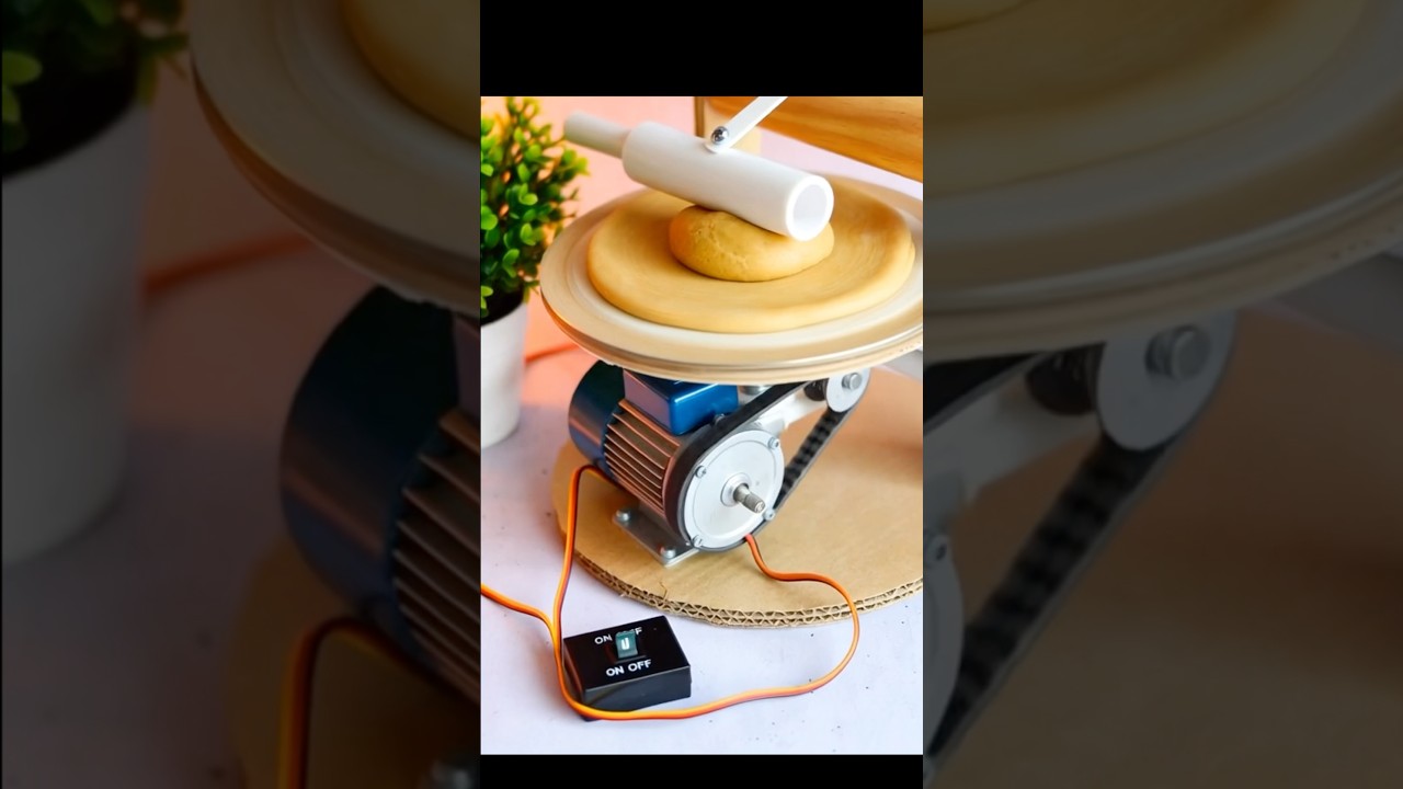 Real Working Roti Maker Machine 😍 | Homemade DC Motor Project 
