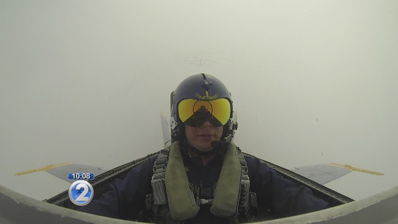 Justin Cruz flies with the Blue Angels