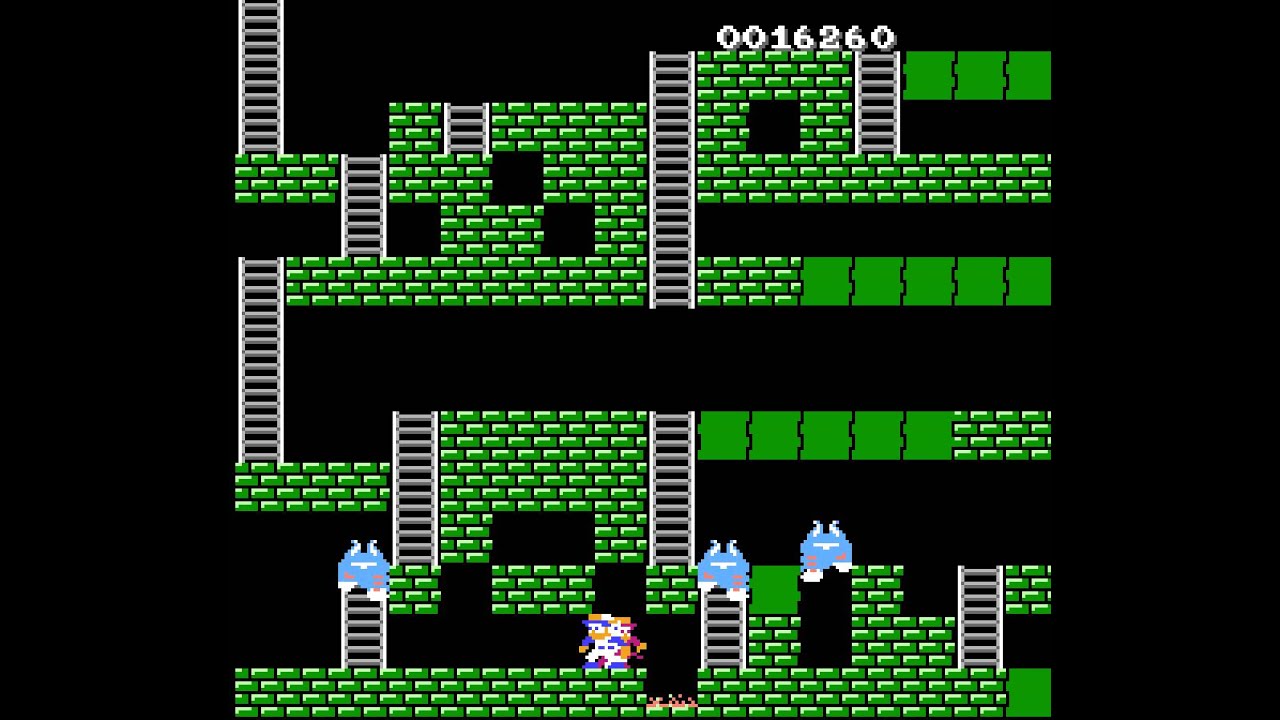Super Lode Runner (Famicom Disk System) - 2 players mode