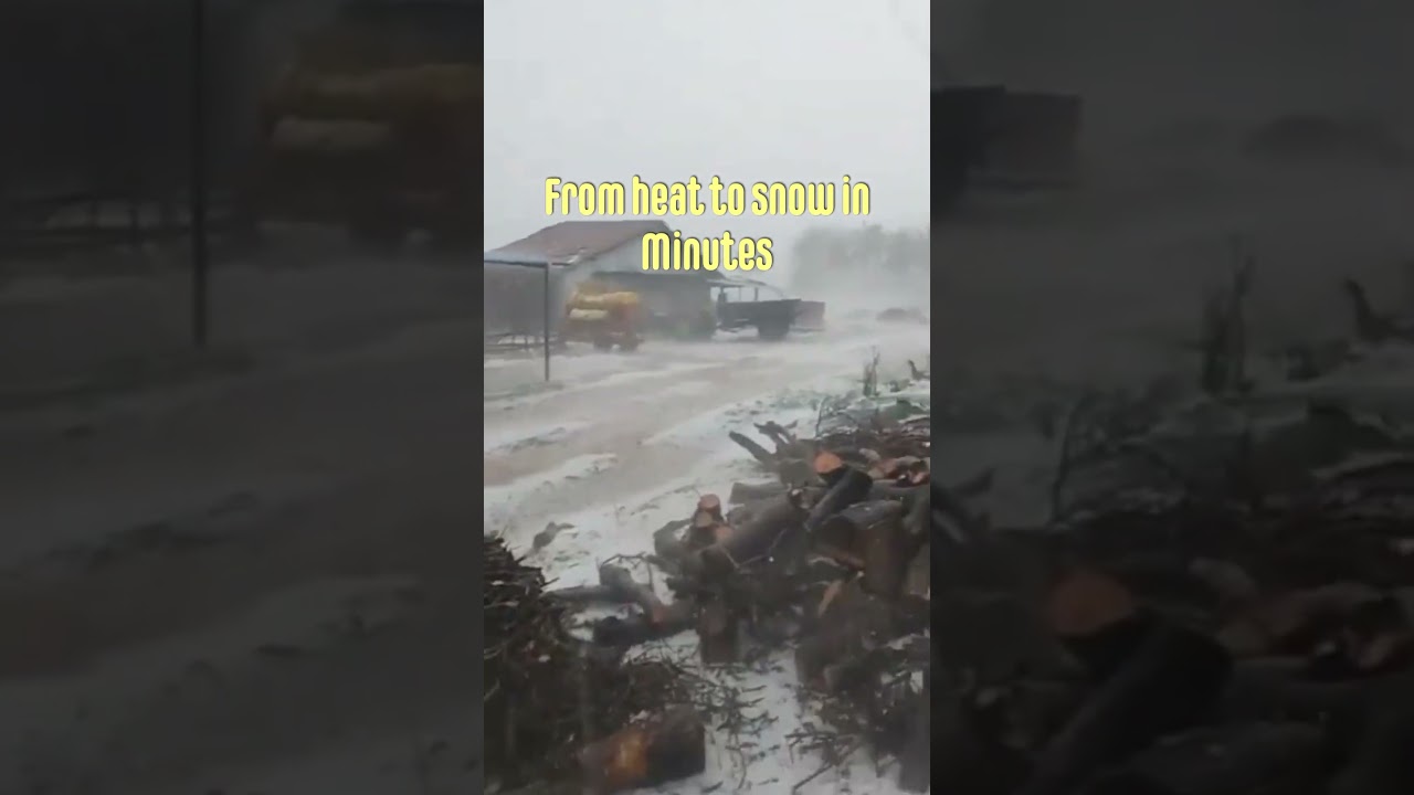 Снег ❄️ в деревне Дхарвад в штате Карнатака. Град стал вирусным в интернете #погода