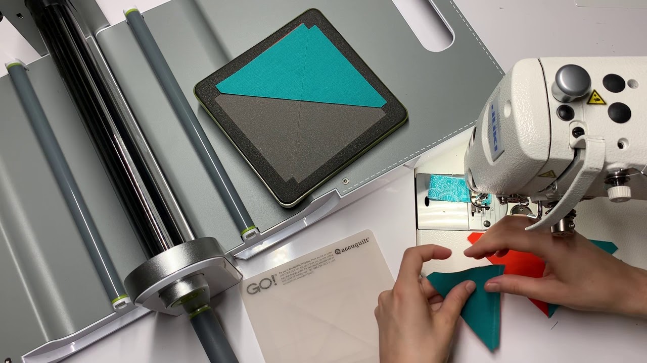 How to Cut and Piece Quarter Square Triangles with Your AccuQuilt Go!