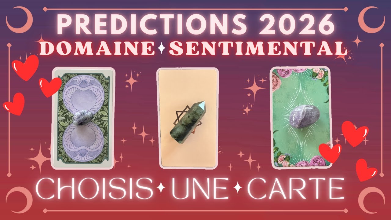 💖💌Pr&eacute;dictions Domaine Sentimental 2026 ✨3 CHOIX💖Tirage D&eacute;taill&eacute;