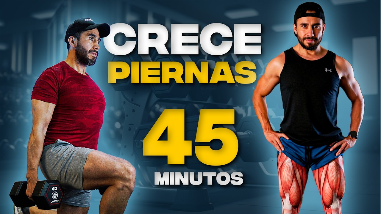 45 Min de Cuádriceps 🔥 Rutina con Mancuernas en Casa para Crecer Piernas