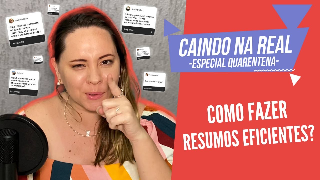 COMO FAZER RESUMOS EFICIENTES?  | Caindo na Real (Especial Quarentena)