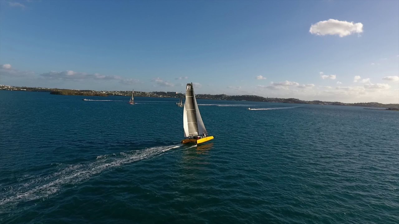 F4 foiling catamaran - Short video