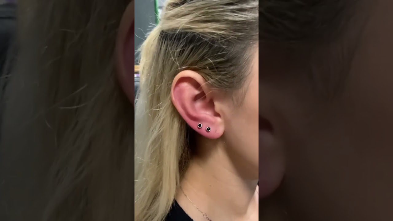 Upper Lobe Piercing -&Uuml;st Kulak Memesi Piercing #piercing  #upperlobepiercing #lobepiercing #shorts