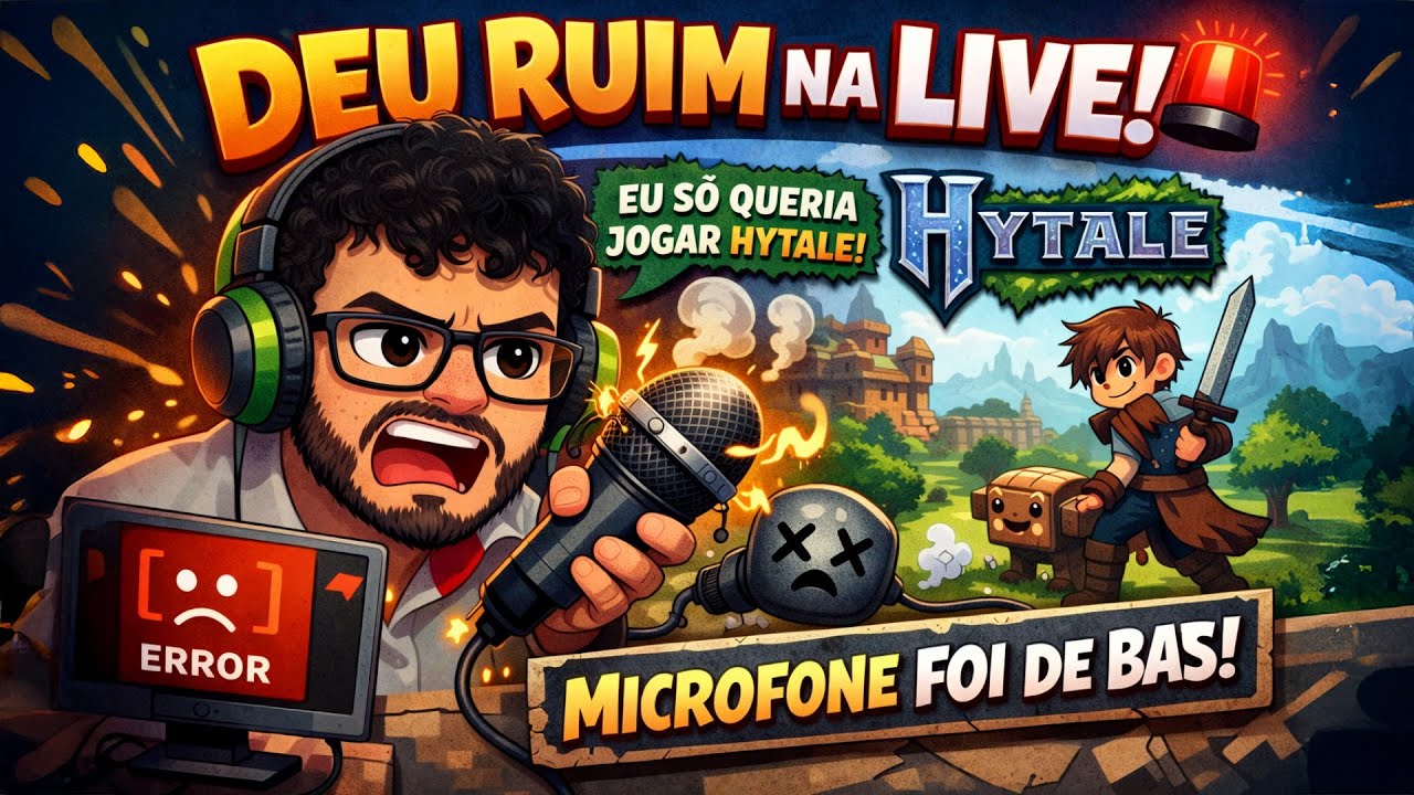 Microfone deu problema pra jogar Hytale kkkkk🔴 AO VIVO (ft.@CJackShow)