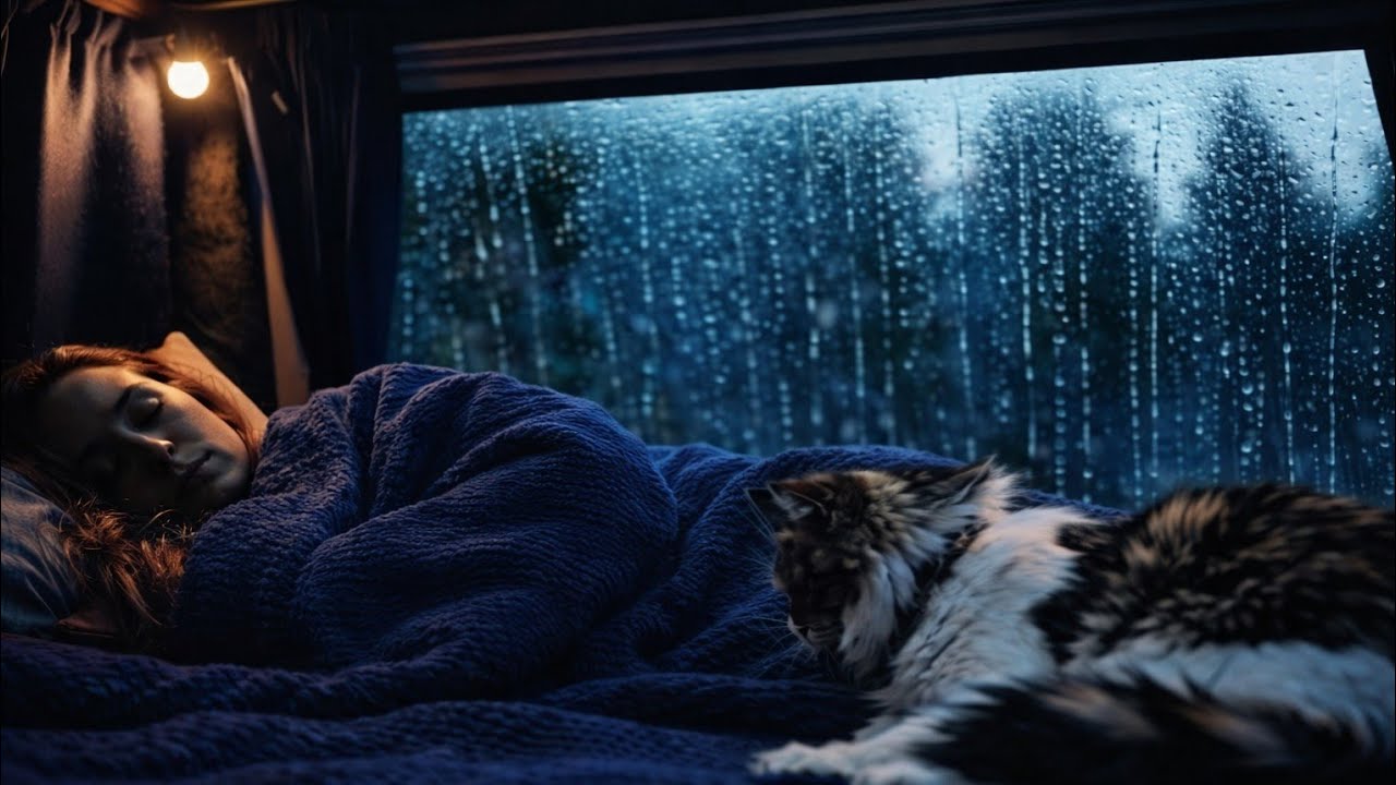 Heavy rain that never stops 🌧️ the sound of rain that relieves insomnia & sleeps soundly