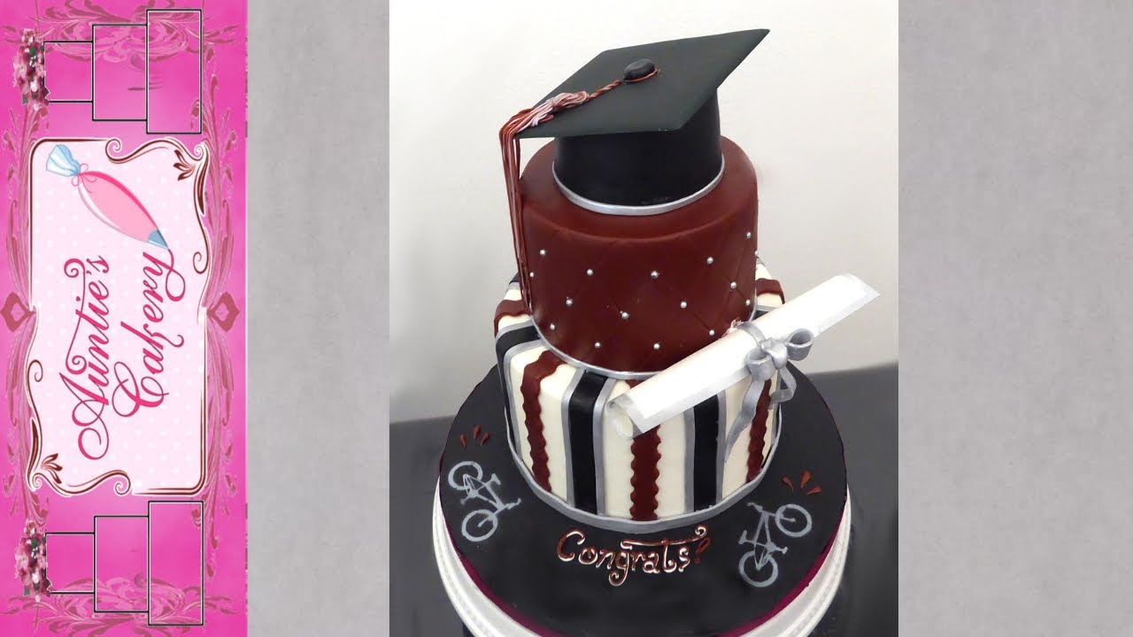 Graduation Cake-Maroon