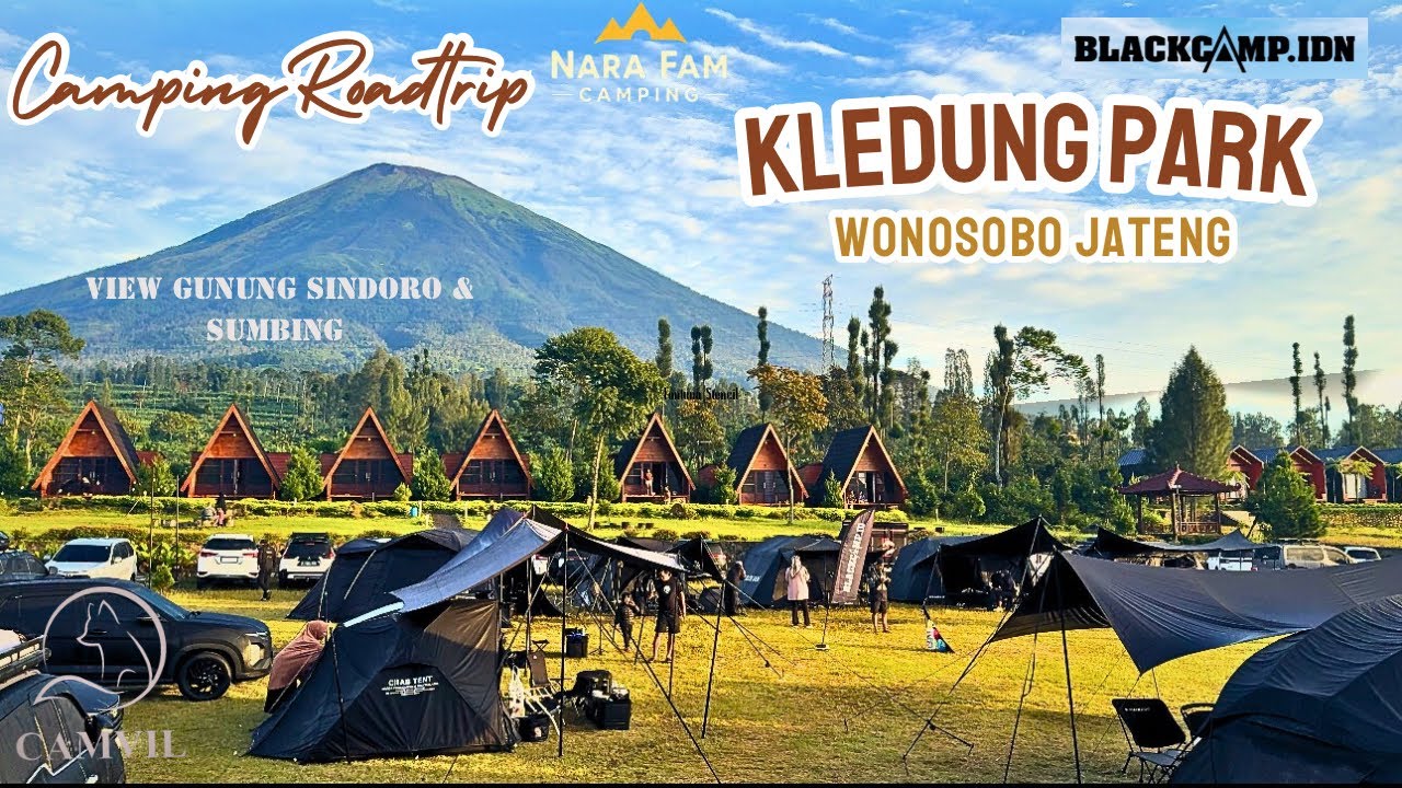 KLEDUNG PARK WONOSOBO camping ground view Gunung Sindoro Sumbing salah satu terbaik di jawa tengah